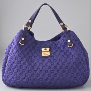 Marc By Marc Jacobs Macro Marc Neoprene Large Tote Purple with Duster